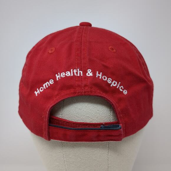 Horizon Strapback Hat Red One Size Embroidered Outdoor Port Authority - Picture 6 of 9